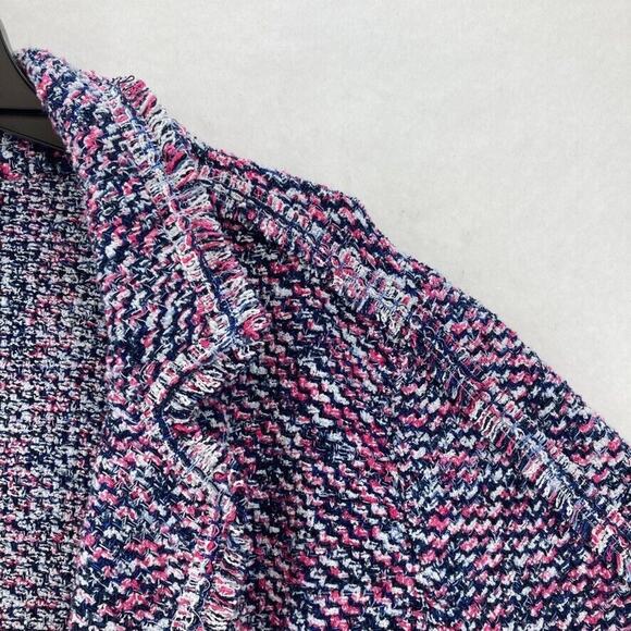 Chico's Cardigan Sweater Structured Notch Collar Women's 4 Raspberry Knit‎ Heavy - Picture 11 of 14